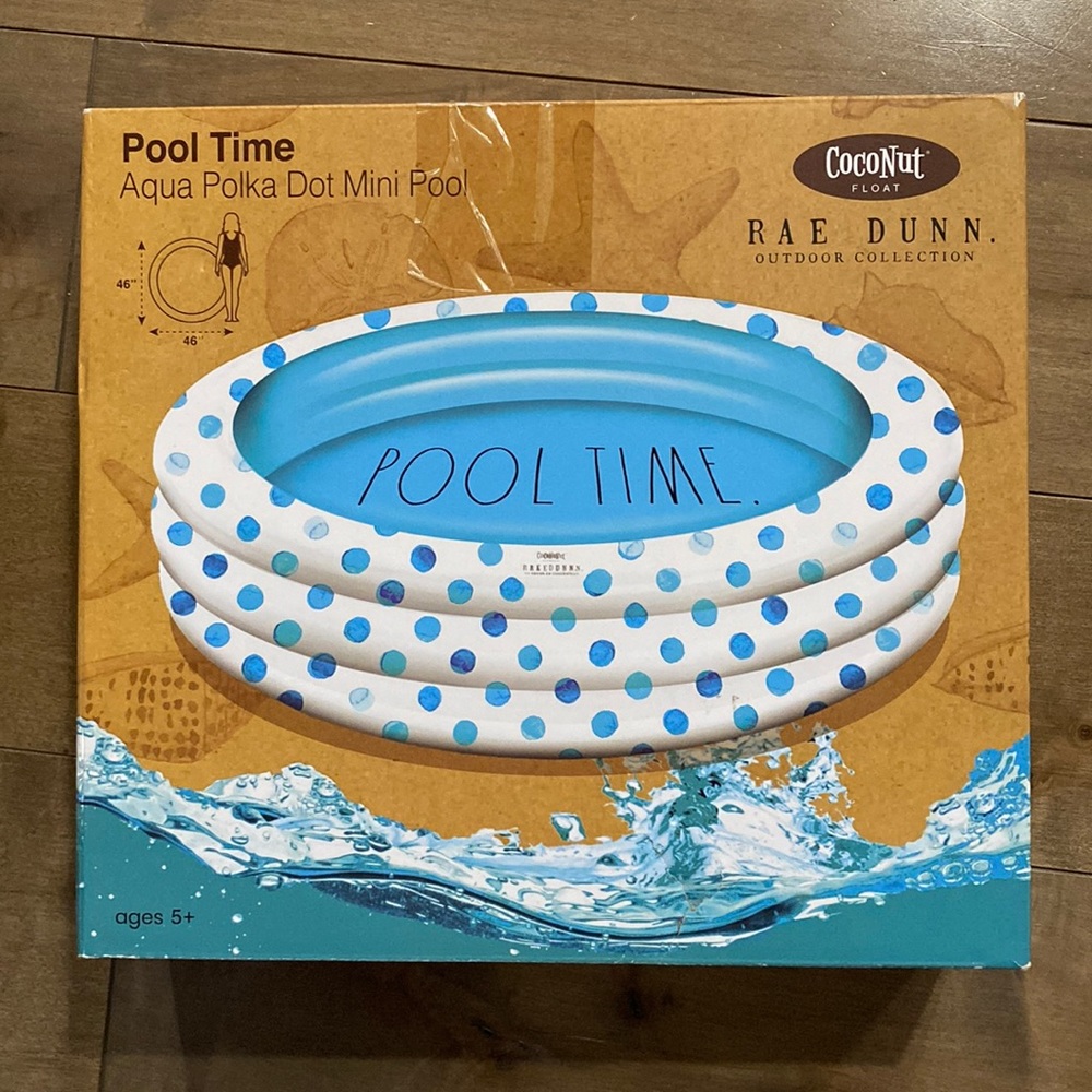Rae Dunn Aqua Polka Dot Mini Pool